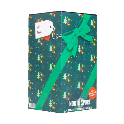 Organic 'Spray & Grow' Holiday Gift Wrap Mushroom Growing Kit